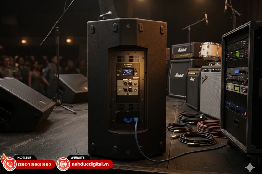 Yamaha DZR15 kết nối XLR/TRS & USB dễ dàng phối ghép