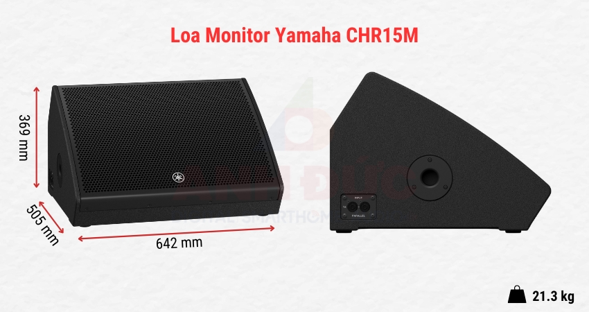 kích thước loa Yamaha CHR15M