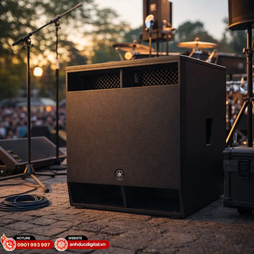 Thiết kế cổng tho&aacute;t hơi v&agrave; cấu tr&uacute;c Band-pass loa sub Yamaha CXS18 MKIII