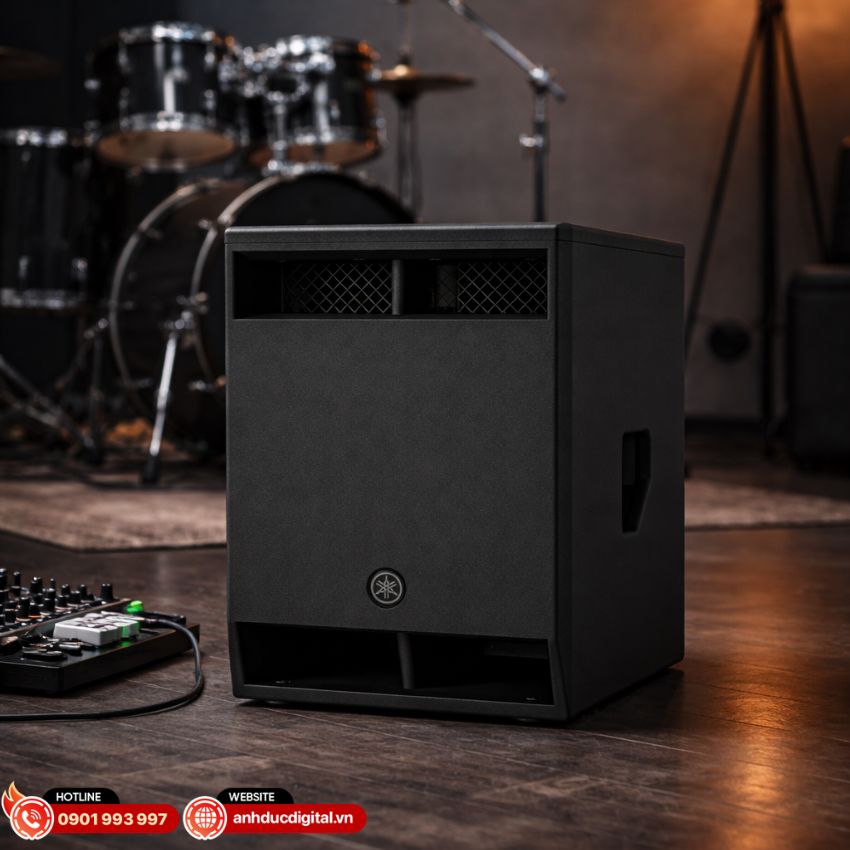 Th&ugrave;ng loa Yamaha DXS12 MKIII gỗ Plywood sơn Polyurea bền bỉ