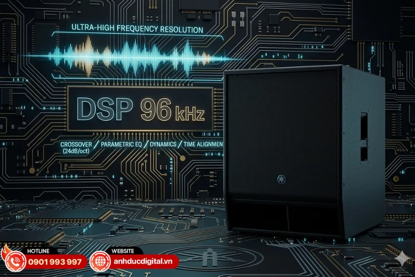 DXS18XLF được trang bị bộ xử lý DSP với tần số lấy mẫu 96 kHz