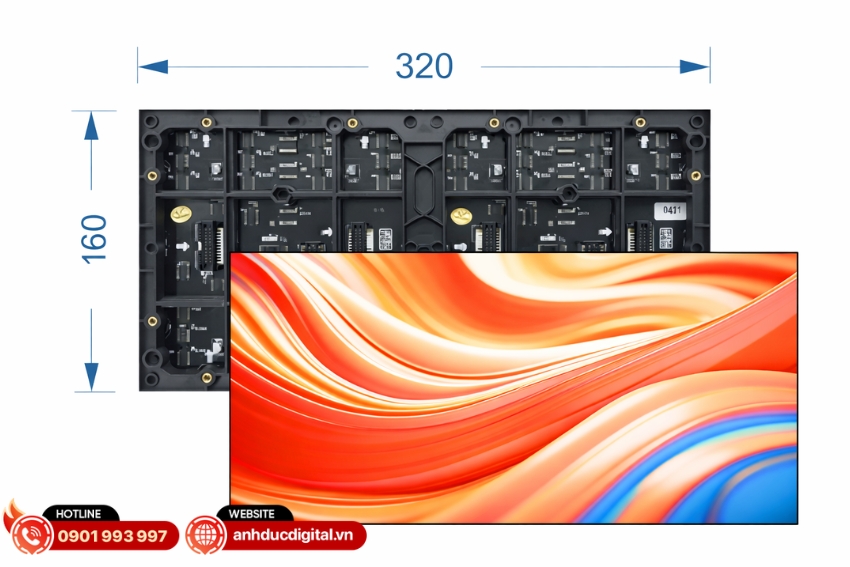 Module LC1.538P được chế tạo theo kích thước tiêu chuẩn 320×160 mm