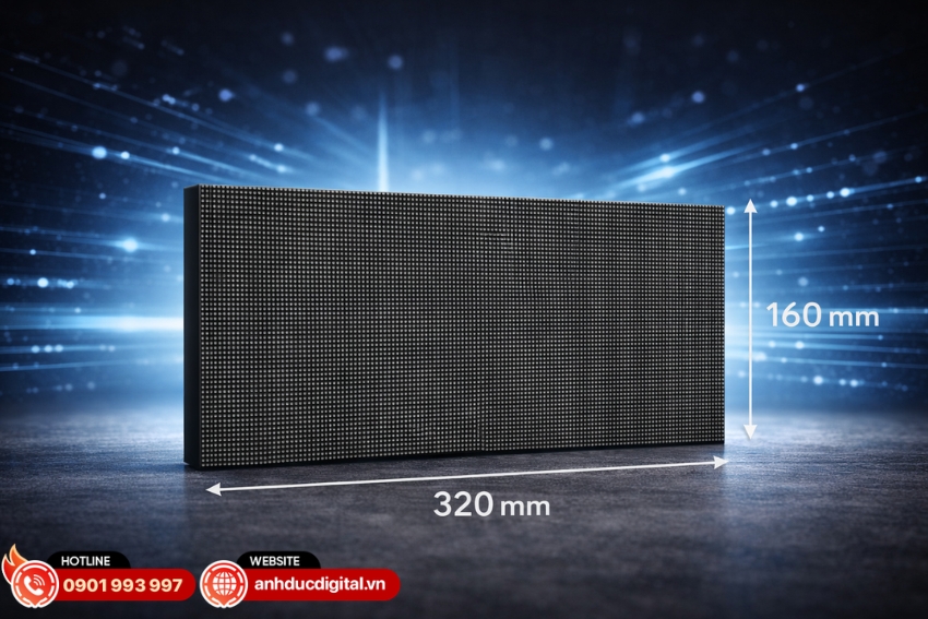 Module LED LC1.86P được thiết kế theo k&iacute;ch thước ti&ecirc;u chuẩn 320&times;160 mm