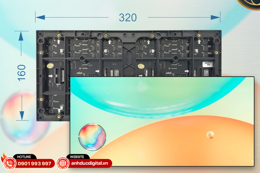 Module LED Lampro LC2.5P c&oacute; k&iacute;ch thước chuẩn 320&times;160 mm