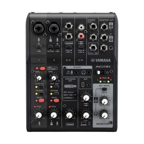 Mixer Livestream Yamaha AG06MK2