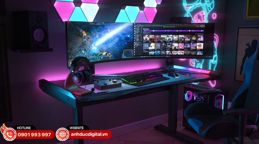 ZG01 phù hợp phòng chơi game chuyên nghiệp đến góc stream tại nhà