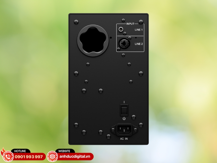 MSP3A hỗ trợ đầy đủ các cổng kết nối RCA, XLR và TRS 1/4"