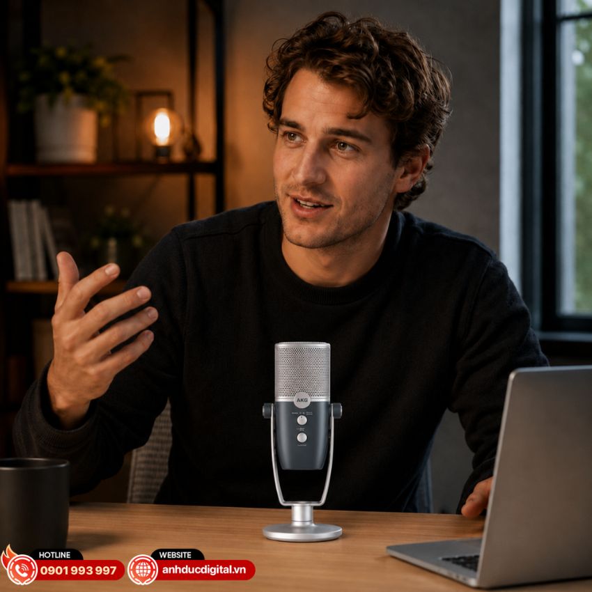 AKG Ara c&oacute; dải tần rộng, xử l&yacute; nguồn &acirc;m đến 120dB SPL
