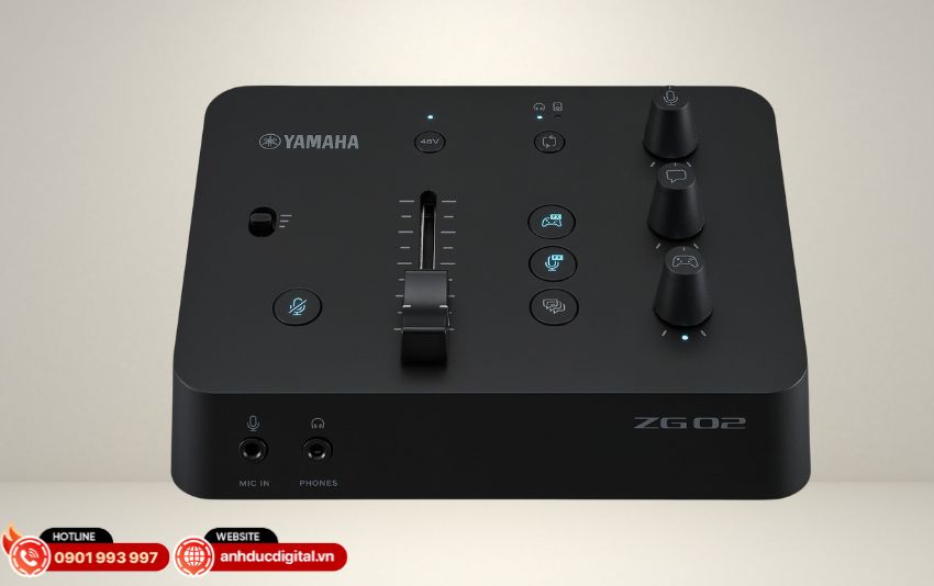 Mixer Yamaha ZG02 thiết kế nhỏ gọn, phù hợp mọi không gian