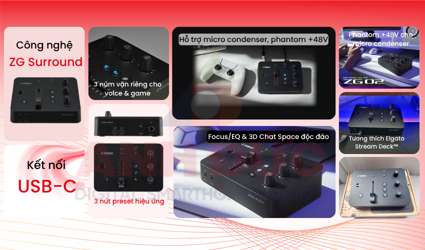 bàn trộn âm thanh Yamaha ZG02