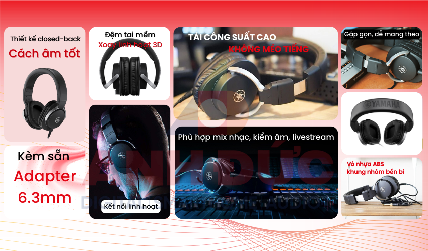 Tai nghe kiểm âm Yamaha HPH-MT8