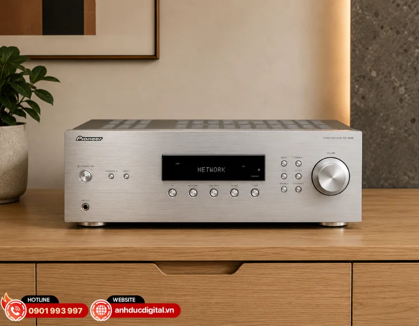 Amply Pioneer SX-10AE là trái tim của hệ thống HACF40