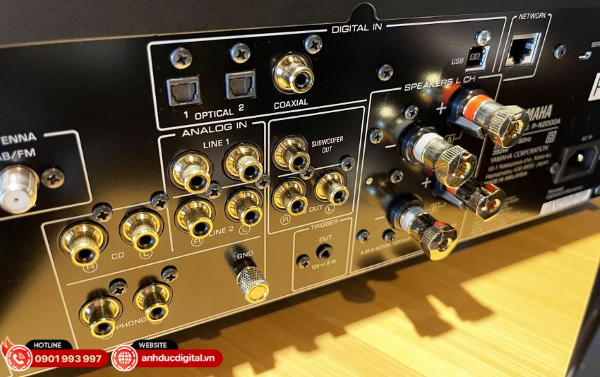 Kết nối HDMI ARC và MusicCast trên Amply Yamaha R-N2000A hiện đại