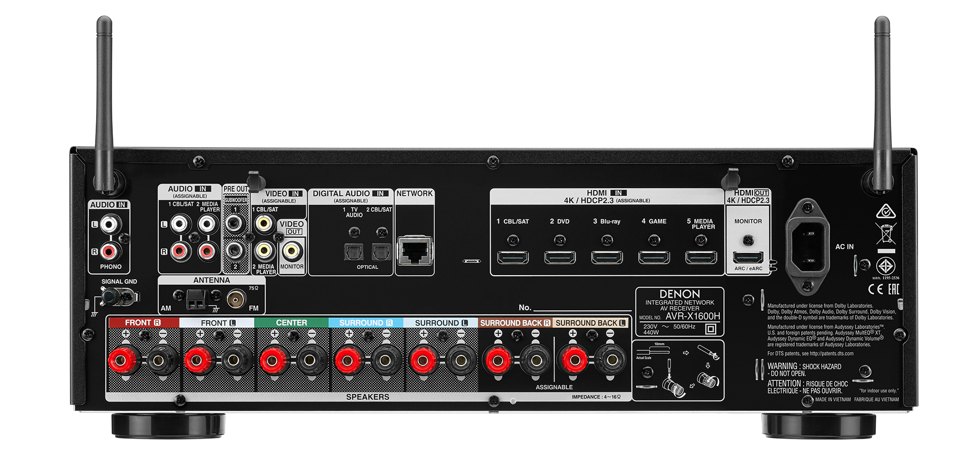 Denon AVR-X1600H 11
