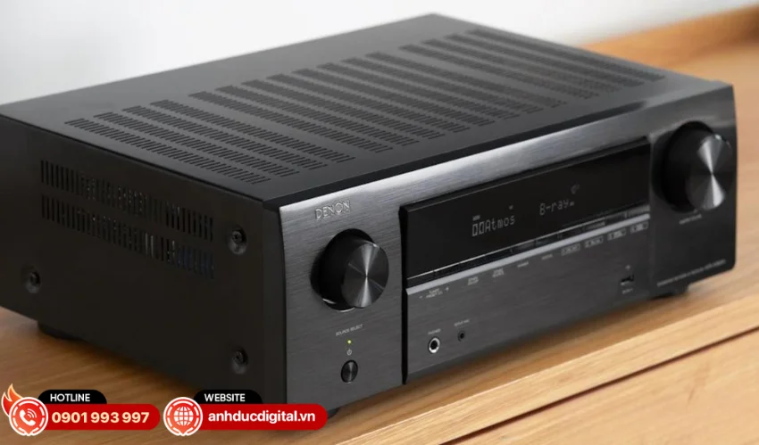 Ampli Denon AVR-X1800H cung cấp c&ocirc;ng suất 80W cho mỗi k&ecirc;nh