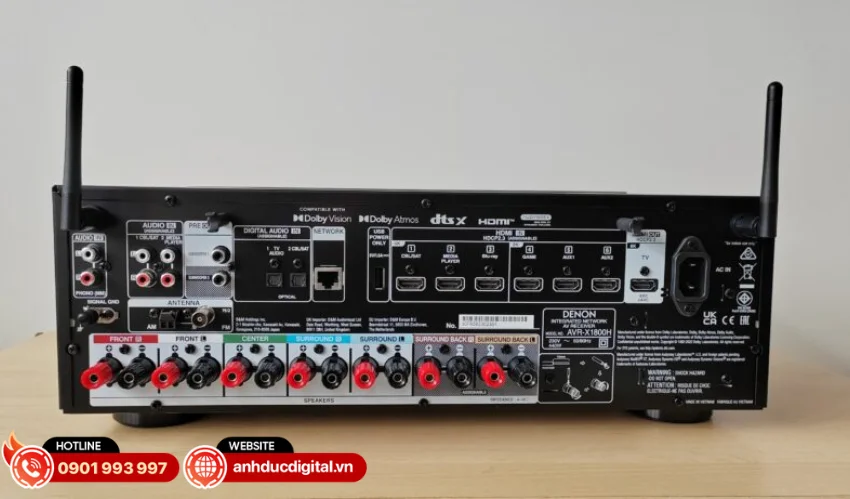 Denon AVR-X1800H hỗ trợ Wi-Fi, Bluetooth v&agrave; AirPlay 2