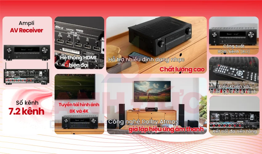 Amply Denon AVR-X1800H