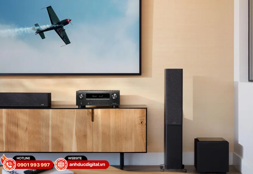 Denon AVR-X2800H hỗ trợ c&aacute;c định dạng &acirc;m thanh 3D như Dolby Atmos v&agrave; DTS:X