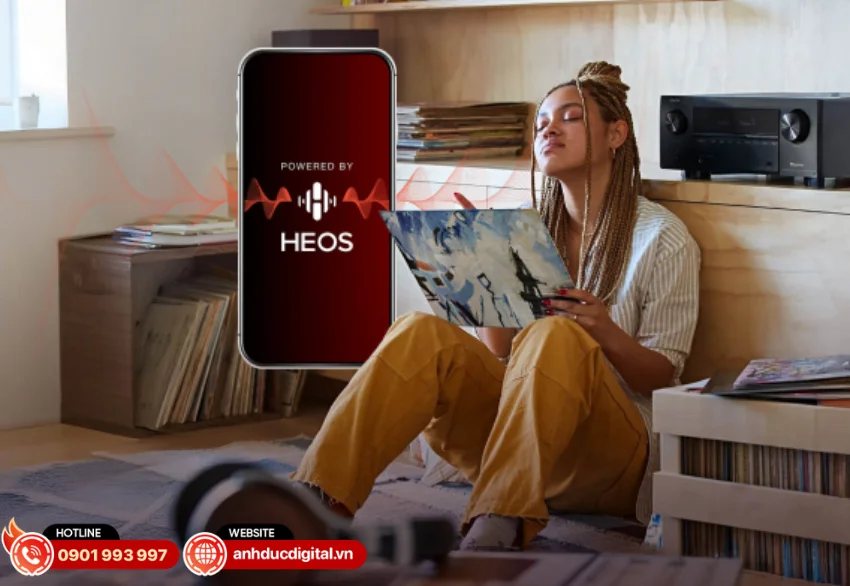 Denon AVR-X2800H t&iacute;ch hợp hệ sinh th&aacute;i HEOS, AirPlay 2 v&agrave; Wi-Fi