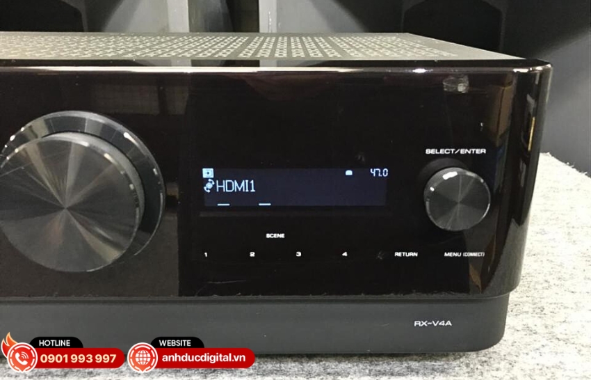 Yamaha RX-V4A được trang bị 4 cổng HDMI đầu vào và 1 cổng HDMI đầu ra