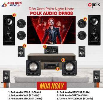 Dàn Xem Phim Nghe Nhạc Polk Audio DPA08 (Chính Hãng)