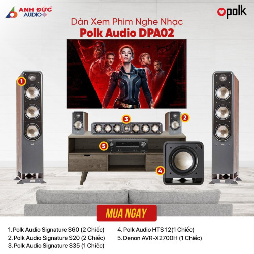 Dàn Xem Phim Nghe Nhạc Polk Audio DPA02 (Chính Hãng)