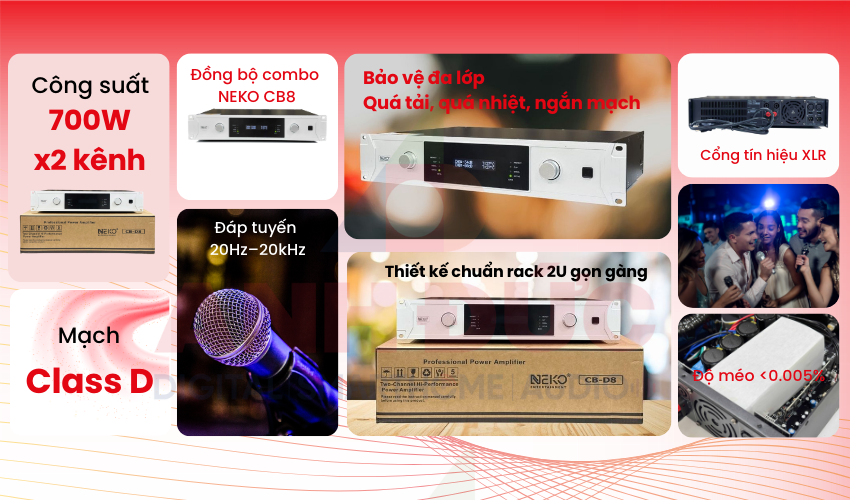 Công suất NEKO CB-D8