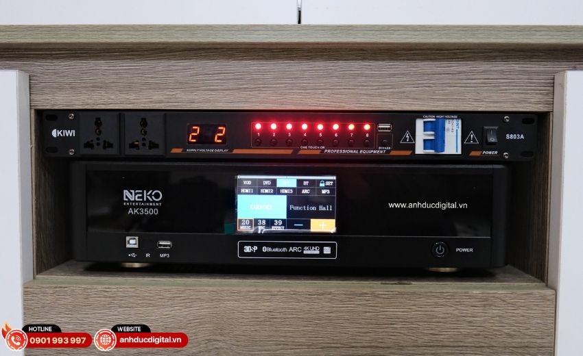 amply karaoke tích hợp vang số hát nhẹ