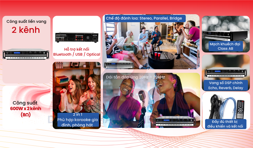 C&ocirc;ng suất liền vang NEKO AP2600