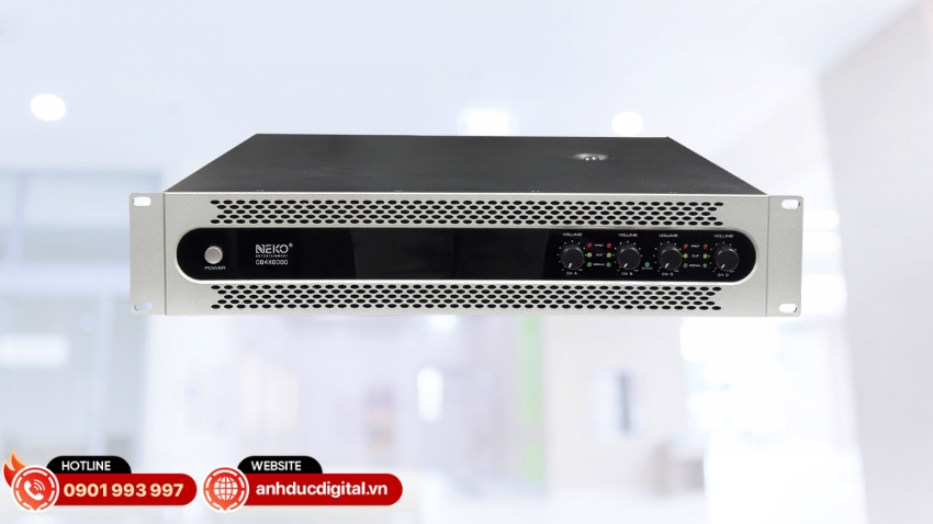 Thiết kế của công suất CB4x6000 giữ nguyên tinh thần hiện đại và tối giản