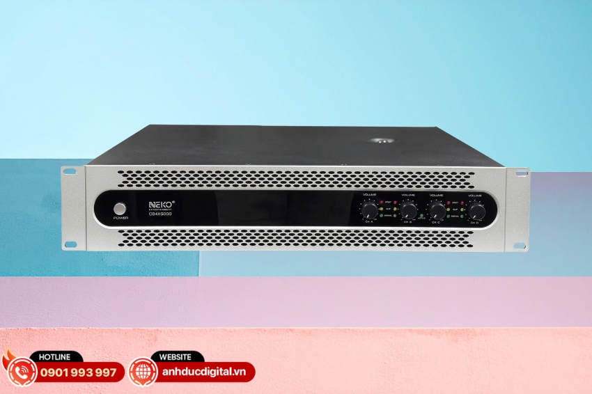 Công suất Neko CB4x6000 là cục đẩy mạnh mẽ được thiết kế cho các hệ thống âm thanh chuyên nghiệp