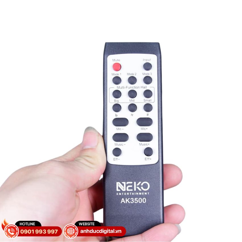 remote điều khiển của Amply Neko AK3500