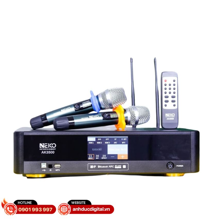 Amply Neko AK3500 của dàn Karaoke Chuyên Nghiệp Audiofrog DKA74