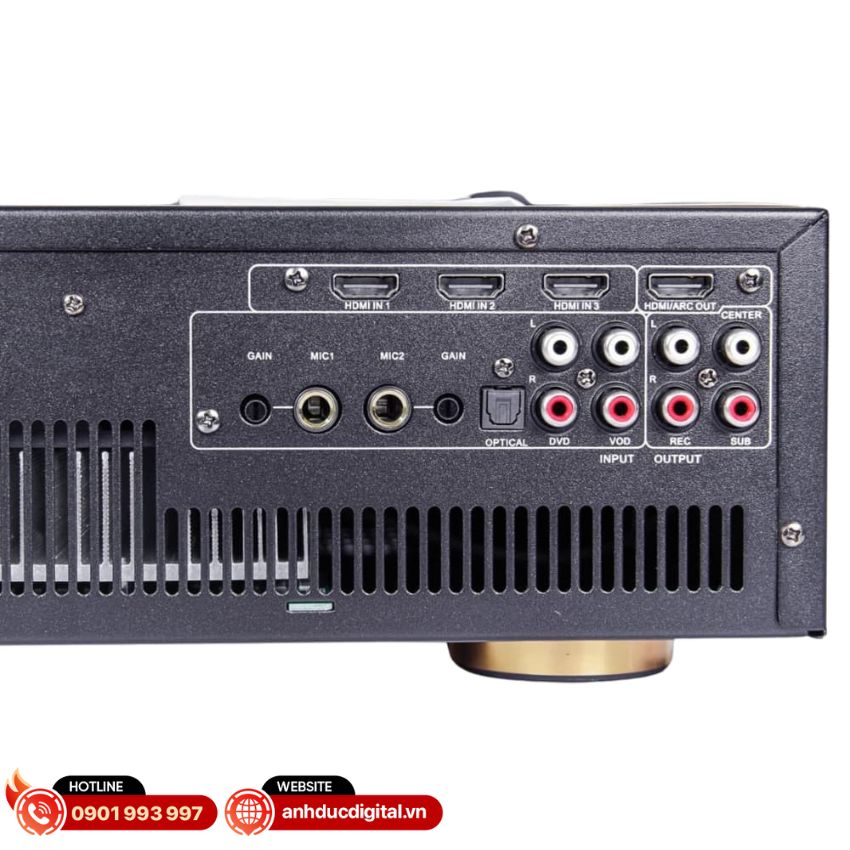 đa dạng cổng kết nối của amply neko ak3500