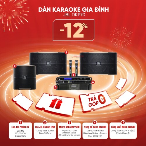 Dàn Karaoke Gia Đình JBL DKP70 (Chính Hãng)