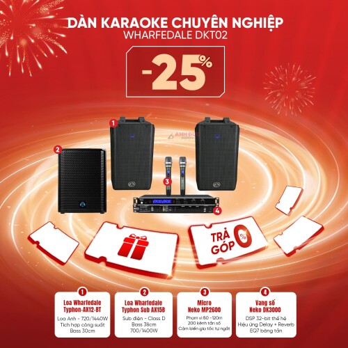 Dàn Karaoke Chuyên Nghiệp Wharfedale DKT02 (Chính Hãng)