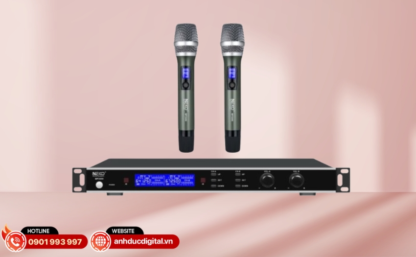 Bộ mic NEKO MP2600 là lựa chọn hoàn hảo cho karaoke gia đình