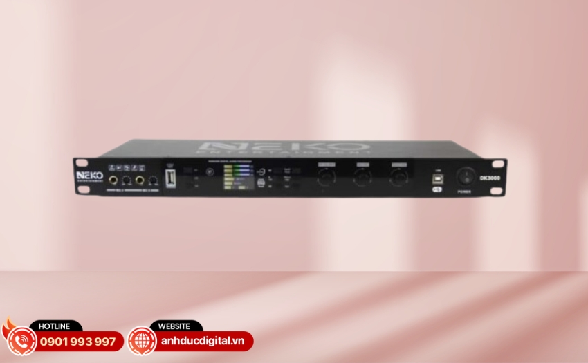Vang số NEKO DK3000 là “bộ não” xử lý âm thanh trong hệ thống karaoke DKY16