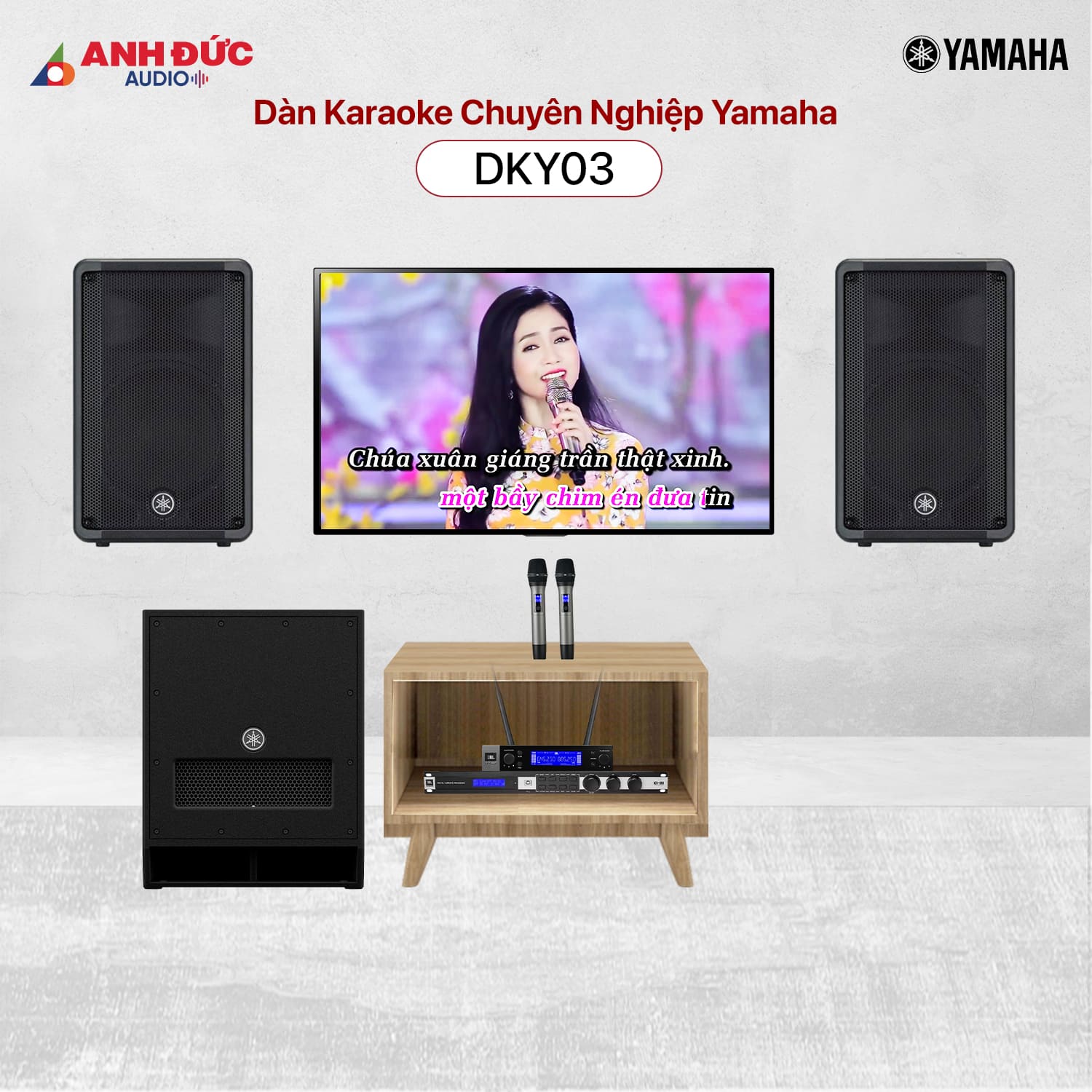 Mua&nbsp;D&agrave;n Karaoke Chuy&ecirc;n Nghiệp Yamaha DKY03 tại Anh Đức Digital