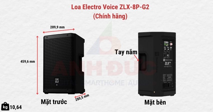 Thông số chi tiết sản phẩm loa Electro Voice ZLX-8P-G2