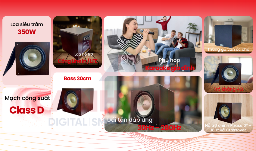 Loa si&ecirc;u trầm điện Neko NA130S 