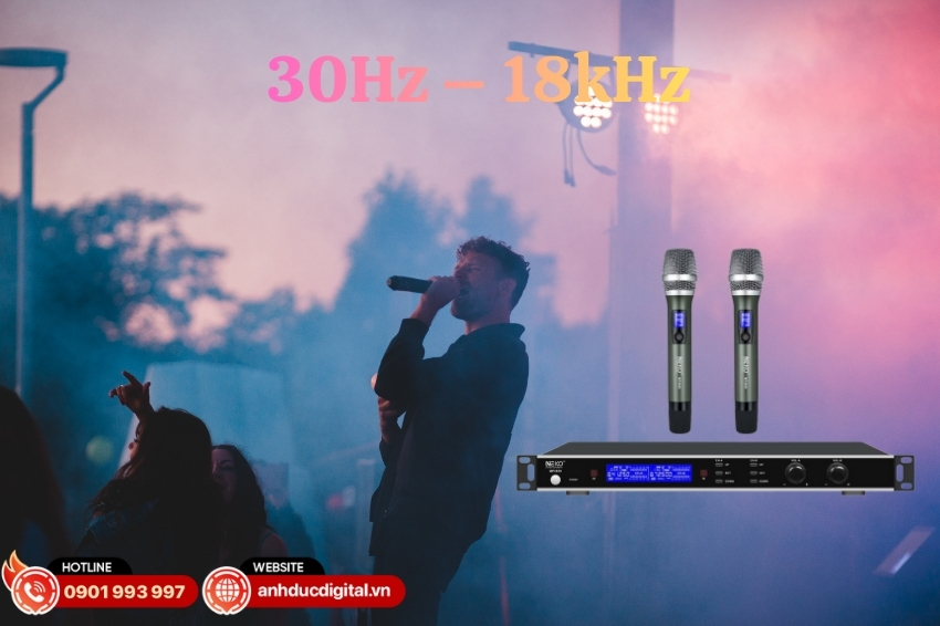 Micro NEKO MP2600 có dải tần đáp ứng rộng 30Hz – 18kHz
