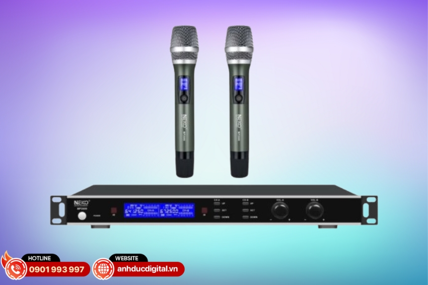Bộ Micro Neko MP2600 là giải pháp micro không dây lý tưởng cho karaoke
