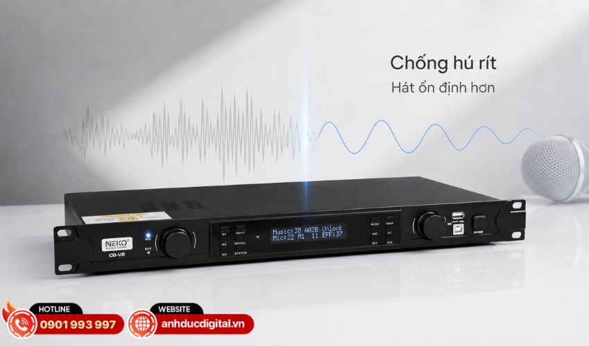 Khả năng chống h&uacute; r&iacute;t hỗ trợ giọng h&aacute;t ổn định hơn