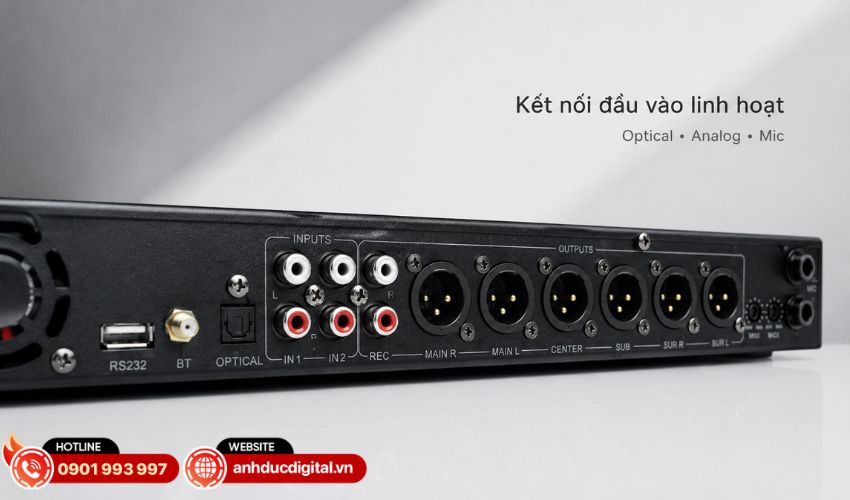 Hệ thống đầu v&agrave;o linh hoạt cho nhiều nguồn ph&aacute;t