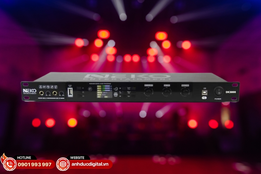 Vang số NEKO DK3000 tích hợp hiệu ứng âm thanh kép Delay + Reverb