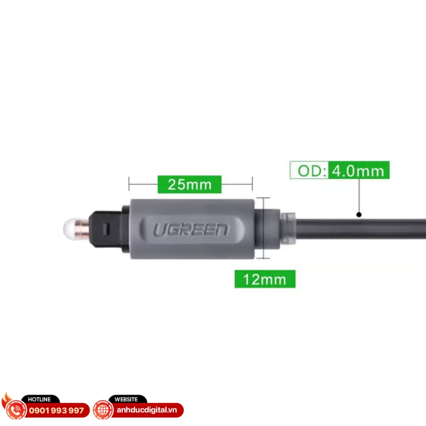 Dây optical Ugreen 3M nhỏ gọn, tiện lợi