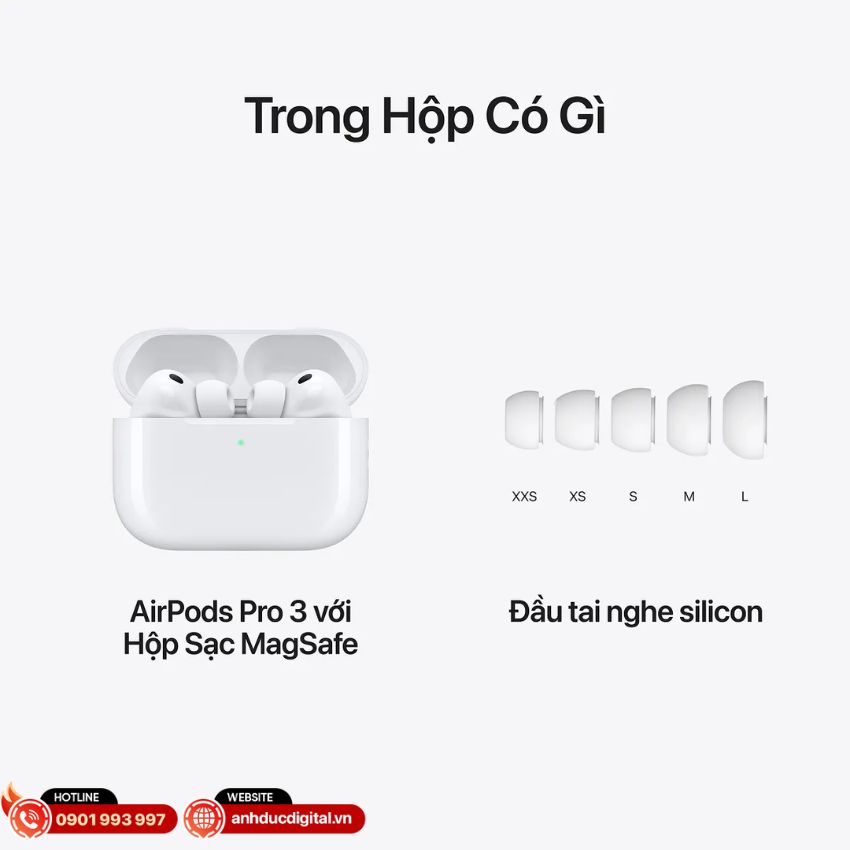 trong hộp AirPods Pro 3 có gì