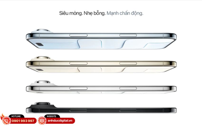 Thiết kế iphone air siêu mỏng