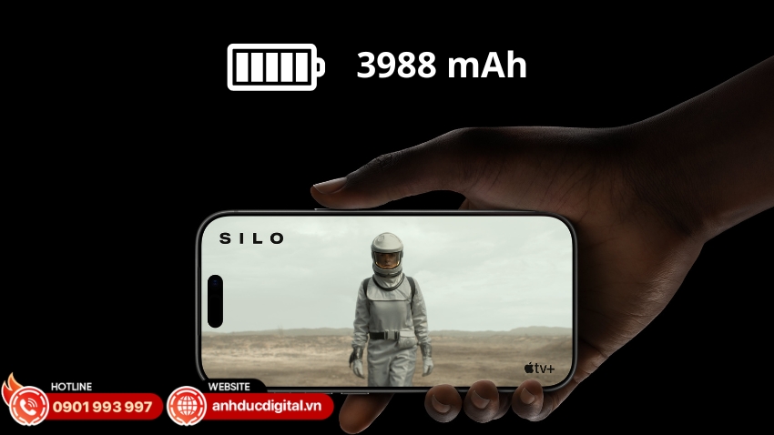 iPhone 17 Pro được trang bị pin dung tích 3988 mAh
